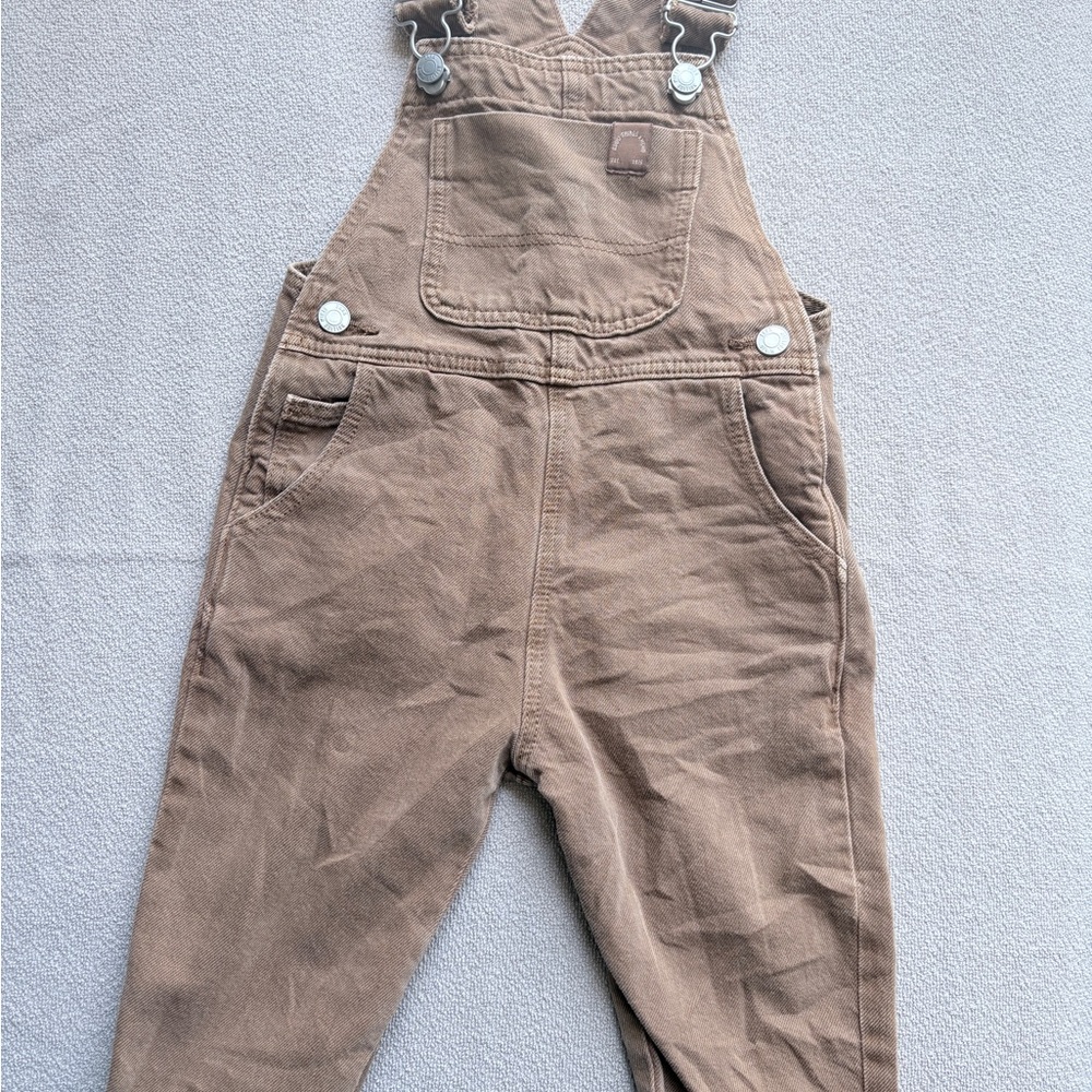 Zara Brown Overalls Relaxed Fit